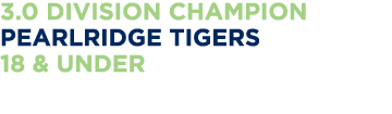 3 0 Division Champion Pearlridge Tigers 18 & Under 