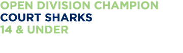Open Division Champion Court Sharks 14 & Under 